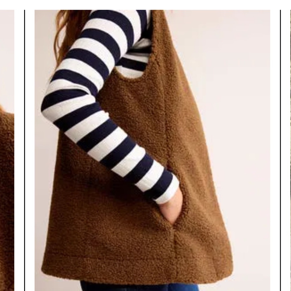 BODEN Teddy Gilet (fuzzy vest), Sz 2 - Picture 4 of 7